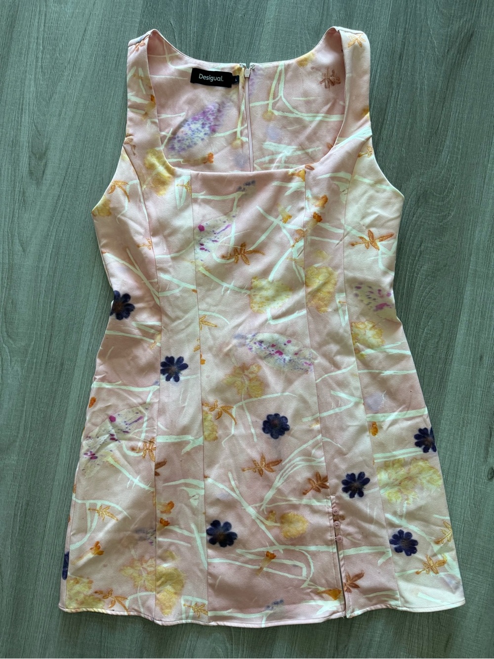 Desigual Pastel Pink Floral Print Dress